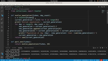 Advent of code 2021 in Python - Day 6 part 2