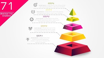 5 step/five step hollow square pyramid infographic/download free template/attractive/beautiful.
