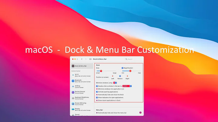 Customize Your Mac Experience with Dock & Menu Bar