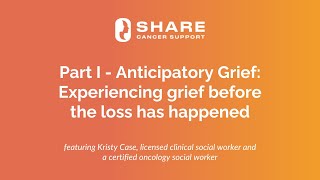 Part I  Anticipatory Grief: Experiencing grief before the loss has happened