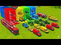 TRANSPORTING FIRE ENGINE, POLICE CARS, AMBULANCE, BULLDOZER, GARBAGE TRUCK #4 - FS22