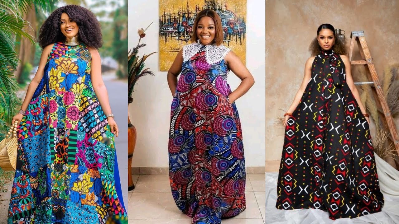 beautiful ankara styles long gown but not fitting｜TikTok Search