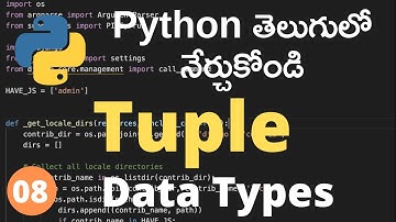 #08 | Python Tuple | python tutorial for beginners In Telugu