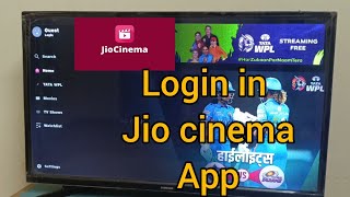 how to login in jio cinema app in samsung smart tv || watch tata wpl Or ipl screenshot 3