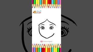 تعلم رسم اميرات ديزنيSnow White Drawing || Disney Princess Drawing || Easy Step by Step || #shorts