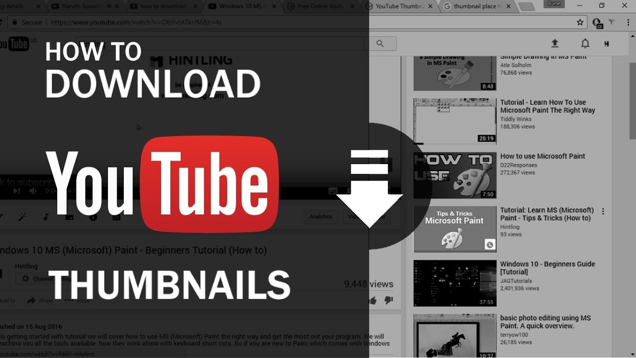 How To Download Youtube Thumbnails