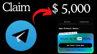 How to Claim $ 5000 for free on telegram worth of Gleam Aquaprotocol