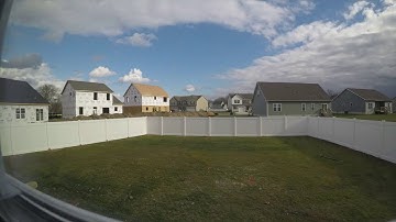 6 Foot Vinyl Fence Set in Concrete and Roof Truss Install Timelapse (400 FPS)