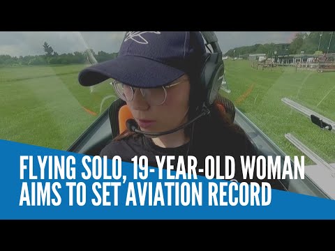 Flying solo, 19-year-old woman aims to set aviation record