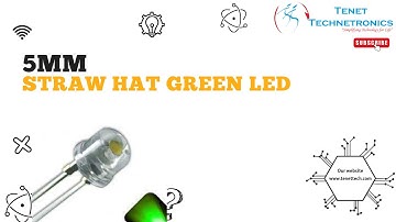 5mm Straw Hat Green LED | Tenet Technetronics