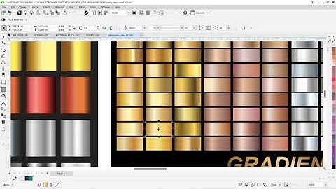 Miễn phí 1000 Màu Vàng Gold Bạc Gradient dải chuyển màu sang trọng COREL |63design