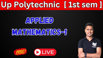 Applied mathematics-1 Live Class For Up polytechnic 1st Semester | Er.Ashok Sir