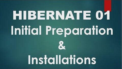 Hibernate - 01 - Initial setup