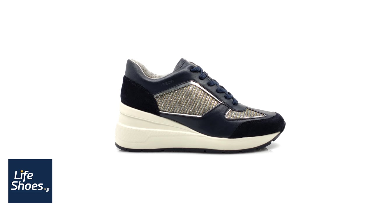 Geox D Zosma A Navy Gynaikeia Anatomika Sneakers Mple D028la