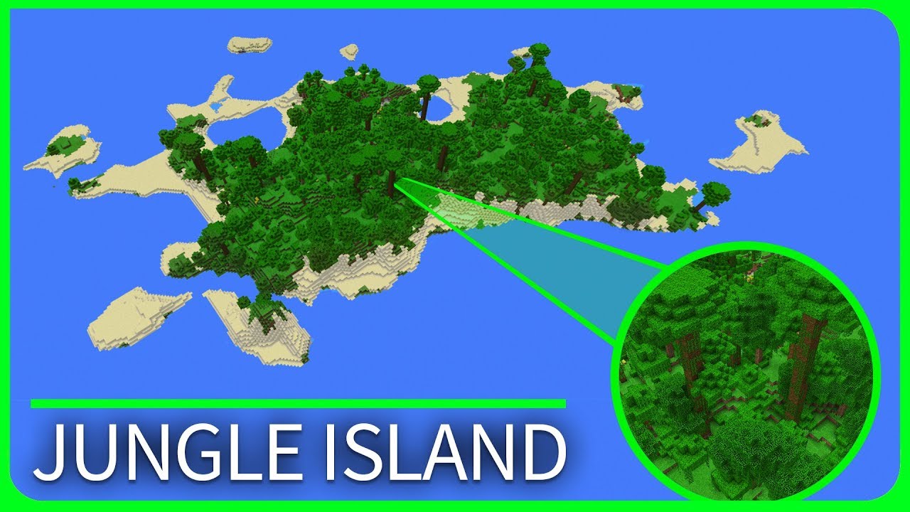 Minecraft Pe Seeds Jungle Island With Dungeon Jungle Temple Seed Best Mcpe Seeds 1 1 Youtube