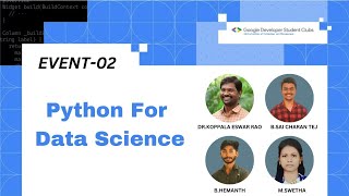 GDSC PYTHON FOR DATA SCIENCE PROBLEM SOLVING 6 || HEMANTH