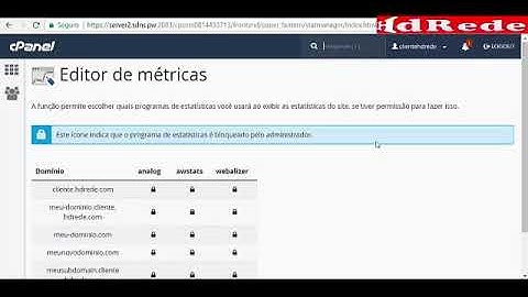 Editor de métricas cPanel HdRede