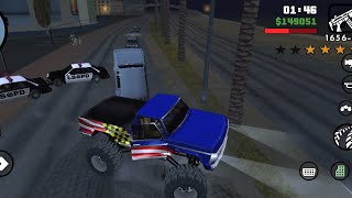 GTA Sanandreas MOST TRUCK HULK vs Car || MOBILE GAMEPLAY ANDROID