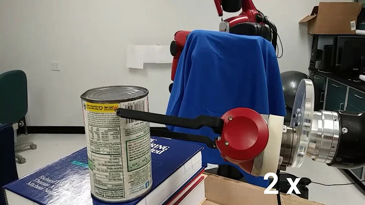 Grasping cylindrical object using tactile interactive perception - successful case 4