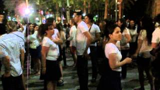 20140506 00:00 dancing  in the Town hall  Square  at the 66 Independence Day in Jerusalem.