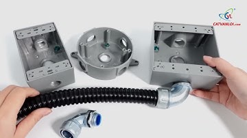 Hướng dẫn sử dụng đầu nối ống ruột gà với hộp công tắc và hộp thép bát giác CÁT VẠN LỢI.