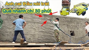Hướng dẫn lắp đặt Máy phun vữa HBT10 phun vữa trát tường tại công trình cho anh Thái ở Thái Nguyên