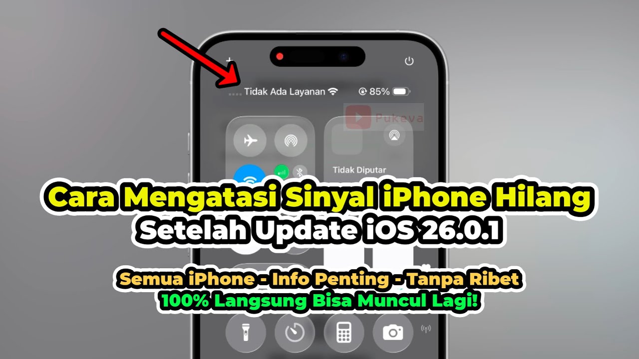 Cara Mengatasi Sinyal iPhone Hilang Setelah Update iOS 26.0.1 (Tidak Ada Layanan) - Semua iPhone!