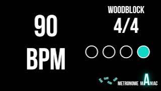 Metronome 90 BPM 4/4 - Woodblock