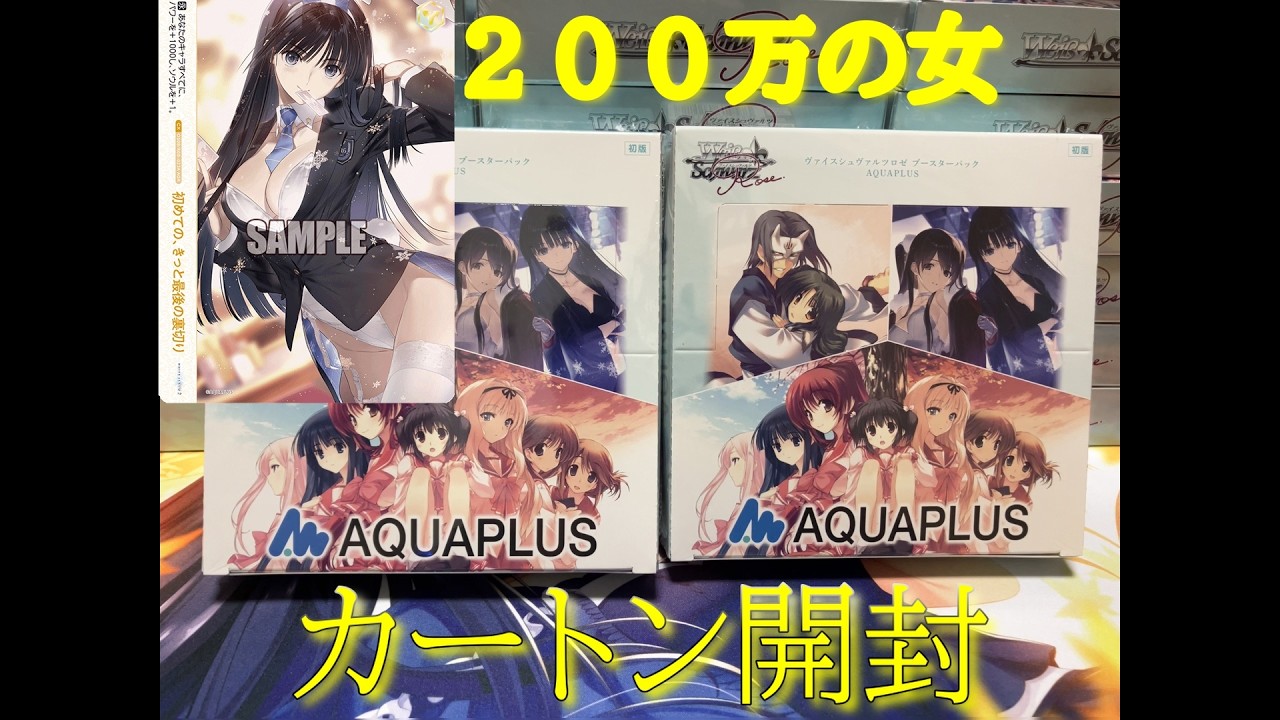ヴァイスシュヴァルツロゼ】アクアプラス カートン開封 200万の女を