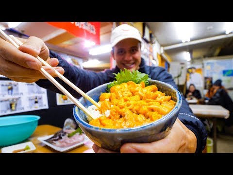ไม่น่าเชื่อ SEA URCHIN (Uni) Rice Bowl อาหารญี่ปุ่นใน Otaru, Hokkaido, Japan!