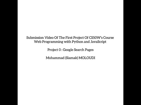 CS50W Search Project 0