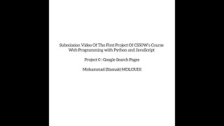 CS50W Search Project 0