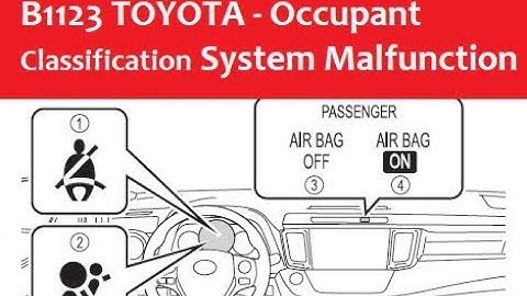 B1123 TOYOTA   Occupant Classification System Malfunction