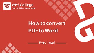 [WPS Office] PDF 2.1: Convert PDF to Word - free Online PDF suite 101[Tutorial] screenshot 3