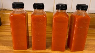 How I make my home made Hot Pepper Sauce without chemicals !! Cook and Eat!!