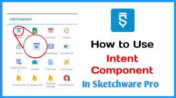 How To Use Intent Component In Sketchware | Intent Component Use | Sketchware Component Use - 01