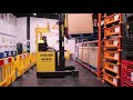 Reach truck training  how to stack at eye level  4ks forklift training