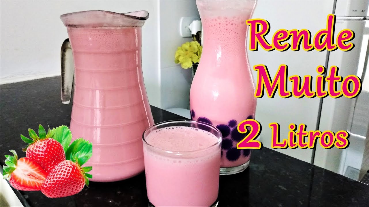 IOGURTE CASEIRO DE MORANGO - RENDE + DE 2 LITROS
