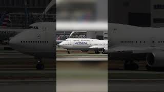 Lufthansa 747 South Side Arrival at LAX! #aviation #747landing #lufthansa #747