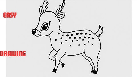 How to Draw a Deer Easy Step by Step | Deer Drawing Tutorial for Beginners