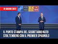 Il Punto stampa del Segretario NATO Stoltenberg con il premier spagnolo