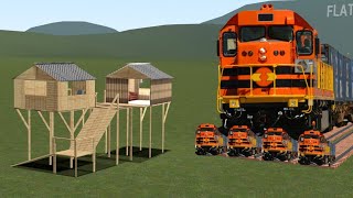 Train Vs Houses In Garry's Mod