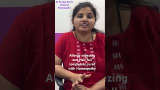 Allergy and hair fall completely cured with Homeopathy allergies homeopathy Drpankajdere