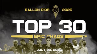 BALLON D'OR 2025 - THE SHOCKING TOP 30 RANKINGS