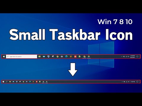 How to get small taskbar icons win 7 8 10 | Change taskbar and icon size