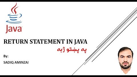 Java Programming - return statement | Pashto | SADIQ AMINZAI