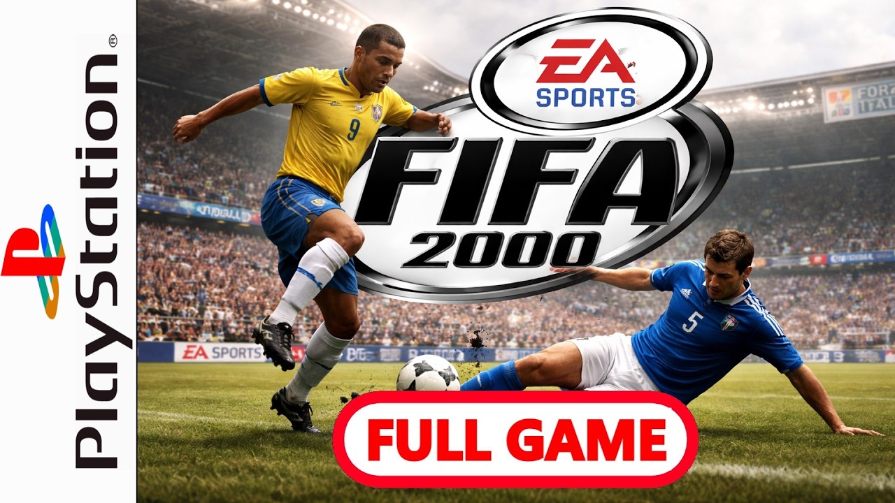 FIFA 2000 PS1 – Italy 🇮🇹 vs Brazil 🇧🇷  Classic PlayStation 1 Match