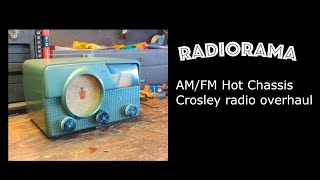 Metallic green AM/FM Crosley radio overhaul