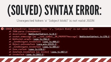SyntaxError: Unexpected token o is not valid JSON at JSON.parse (SOLVED)