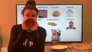 NT2 wie dekt de tafel? 🍽 tafelkleed waterkan onderzetter bestek TC 4.5 #nederlandsleren #learndutch